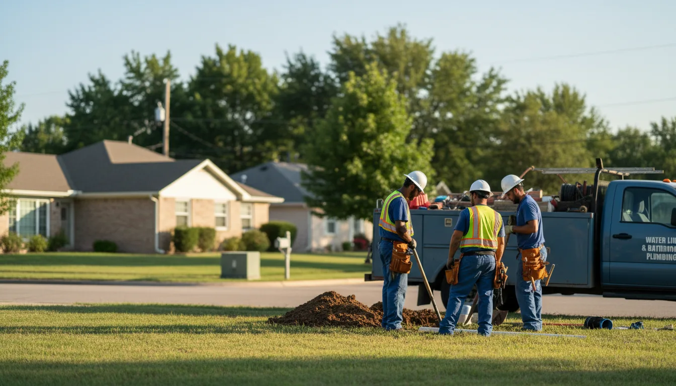 Residential water line and bathroom plumbing service in Canton, MN